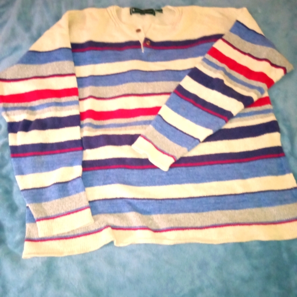 J.J. Farmer Men's Striped Sweater ( XL)